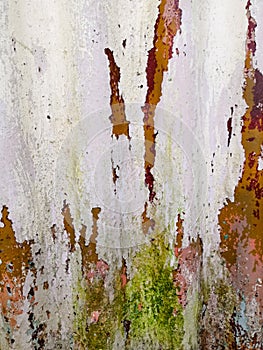White rusty metal surface texture background, closeup metallic