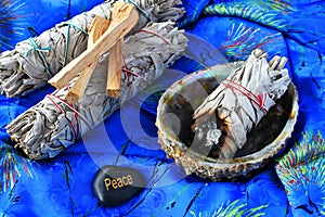 White Sage and Abalone Shell