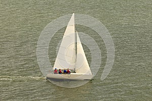 White Sail Boat