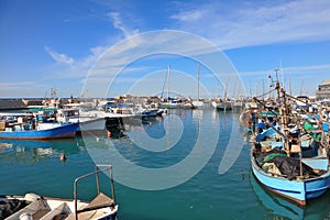 The white sail in the old port of Jaffa