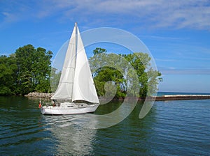 White Sailboat