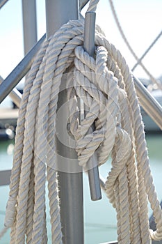 White sailor ropes