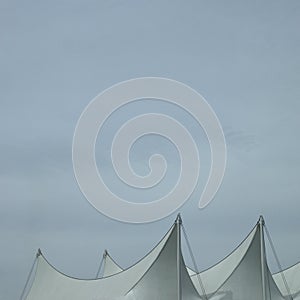 White sails and sky photo