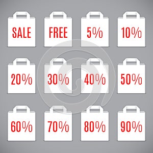 White Sale Shopping Bags