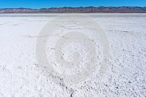 White salt flats of dry Soda Lake at Carrizo Plain National Monument photo