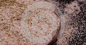 white salt with spices and seasonings