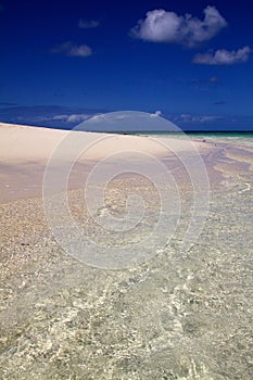 White sand beach with amazingly clear water, Heron Island Australia