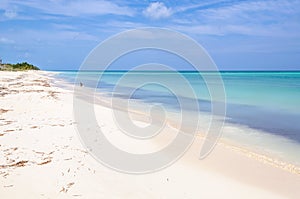 White sand beach on Cayo Levisa Island in Cuba