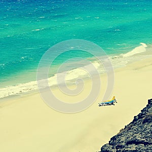 White sand beach in Fuerteventura, Canary Islands, Spain