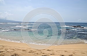 White sand beach on an islet