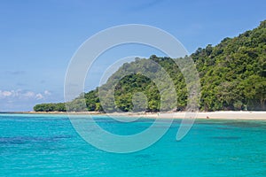 White sand beach of koh rok island