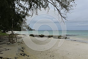 White sand beach in Koh Rong island in Cambodia