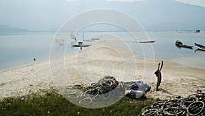 White sand beach in Lap An lagoon - Lap An lagoon between Danang and Hue