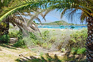 White sand beach of Nora, Sardinia