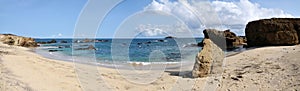 White sand beach and ocean