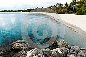 White Sand Beach Scenery at Day time in Great Keppel Island,Queensland,Australia