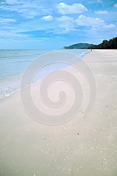 white sand beach in southeast asia