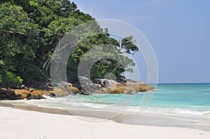 The White sand beach in Thailand