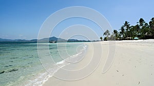 White sand beach in thailand on Koh Muk Island.