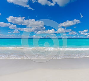 White Sand Beach Waterfront Travel Background