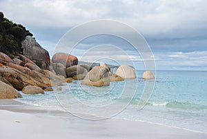 White sand beach in the Wilson Promotory national park