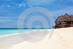 White sand beach, Zanzibar.