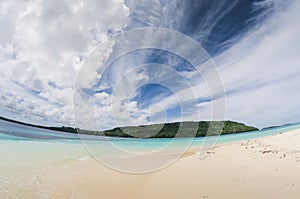 White sand beaches in the kingdom of Tonga