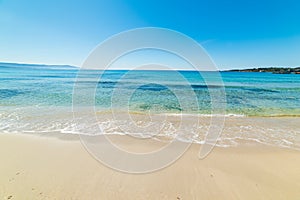 White sand and clear water in Le Bombarde beach