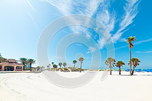 White sand in Clearwater beach