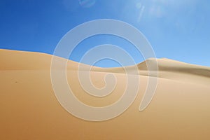 White sand desert dune in Sahara