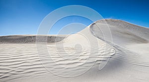 White sand dune with ripples photo