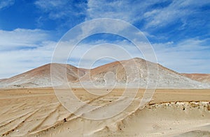 White sand dunes in Atacama