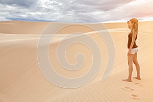 White sand dunes in Mui Ne, Vietnam