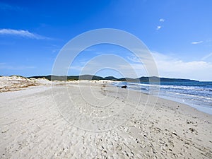 White sand dunes in Sant`Anna Arresi, Sardinia