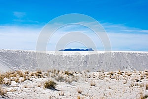 White sand dunes at White Sands National Monument