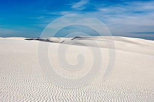 White sand dunes at White Sands National Monument