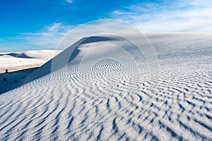 White sand dunes at White Sands National Monument