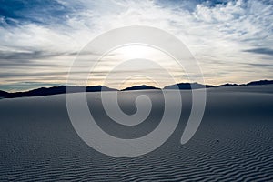 White sand dunes at White Sands National Monument