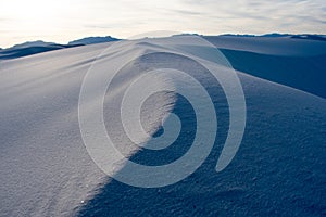 White sand dunes at White Sands National Monument