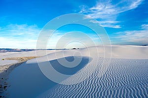 White sand dunes at White Sands National Monument