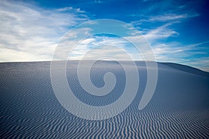 White sand dunes at White Sands National Monument