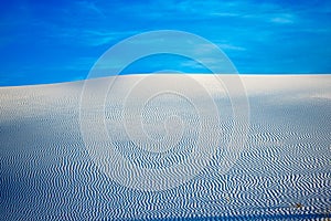 White sand dunes at White Sands National Monument