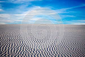 White sand dunes at White Sands National Monument