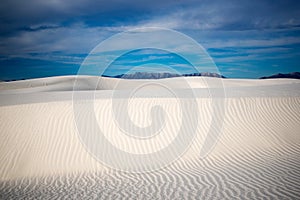 White sand dunes at White Sands National Monument