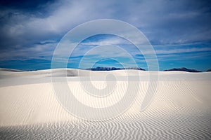 White sand dunes at White Sands National Monument