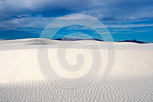White sand dunes at White Sands National Monument