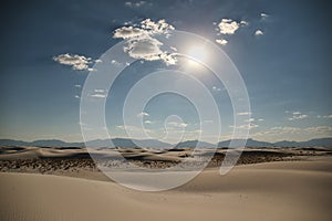 White Sand Dunes at White Sands National Monument, New Mexico, USA