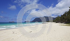 White sand Hawaiian Beach