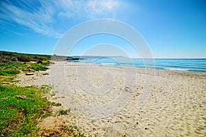 White sand in Le Bombarde beach