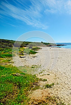 White sand in Le Bombarde beach